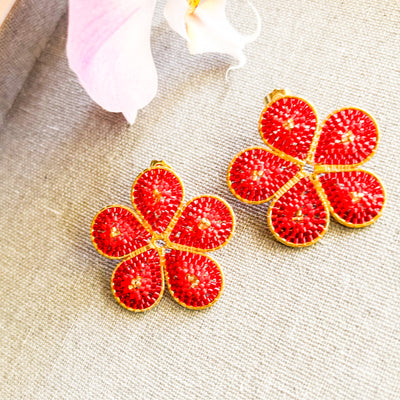 Pendientes de flores de Miyuki