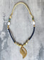 Collar de corazón de lapislázuli con ojo malvado