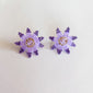 Mini bromelia earrings